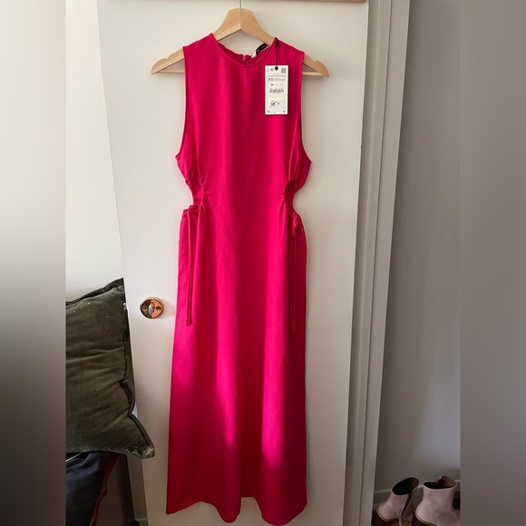 Zara linen pink dress - Picture 4 of 5